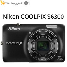 Nikon Coolpix S6300 fotocamera digitale, 16,0 MP, zoom ottico 10x, nero