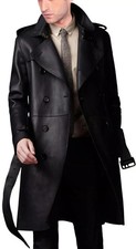 Trench coat uomo pelle di
