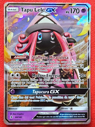 Carta pokemon tapu lele - carta,