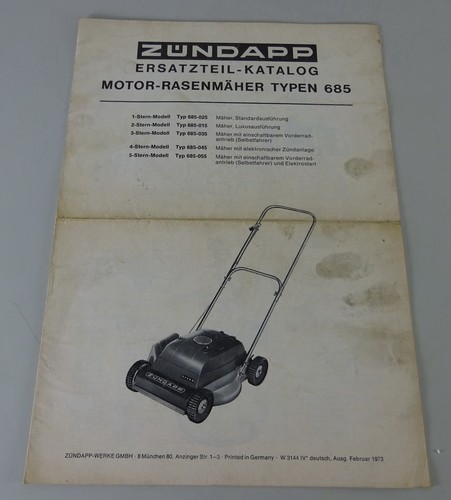 Zündapp lawnmower models - models, 685