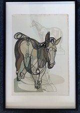 Litografia cavallo di - "cavallo",