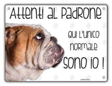 Cartello cane Bulldog Inglese