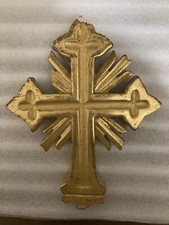 Vecchia Croce In Legno Dorata