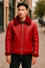 Uomo Rosso Montone Aviatore