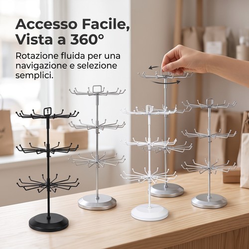 Espositore gioielli girevole - espositore,