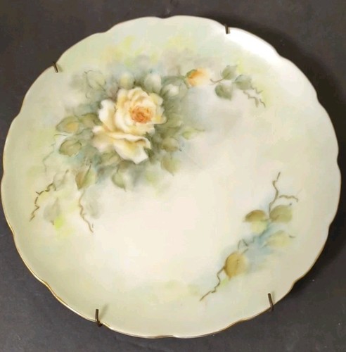 Piatto antico verde - , rosa