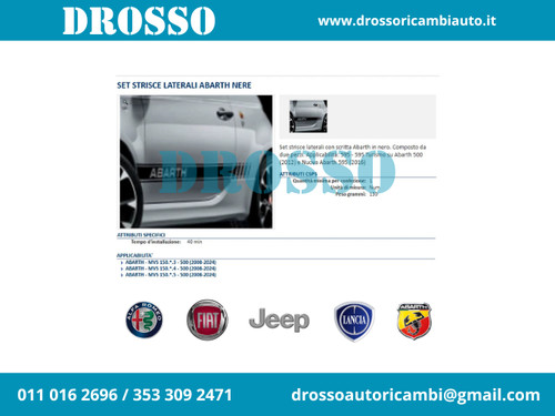 Set strisce laterali 500 - set,