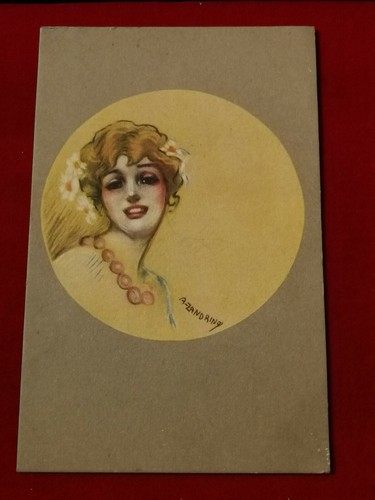Cpa fantaisie portrait femme - cpa,