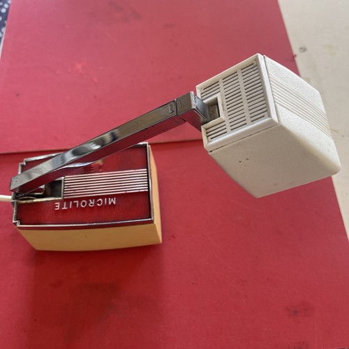 Vintage microlite desk - desk, lamp