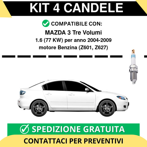 Kit candele per mazda tre - mazda,