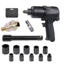 Pistola avvitatore pneumatico ad aria 650Nn 1/2" con 10 bussole valigetta 88797