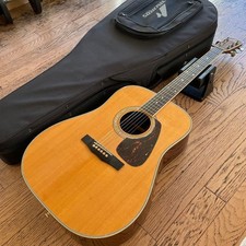 Morris Morris M750Y chitarra acustica Jacaranda retro laterale