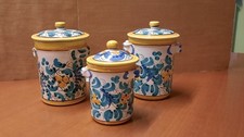 3 VASI CON COPERCHIO Ceramica