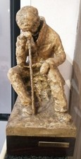 Scultura Cartapesta Firmata Cassisi Vintage 
