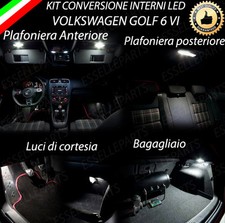 KIT LED INTERNI VW GOLF 6 VI KIT COMPLETO + VANO PIEDI 6000K NO ERRORE CANBUS