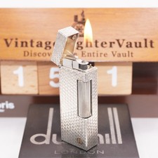 Accendino Dunhill modello botanico argento_pulito ad ultrasuoni_funzionante