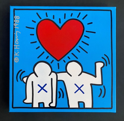 Quadro keith haring tela - quadro,