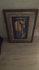 quadro tela egiziana incorniciato legno con doppio vetro