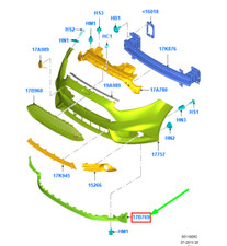 Paraurti anteriore inferiore paracolpi Ford Fiesta MK6 1829506