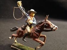 Elastolin, cowboy a cavallo con lazo