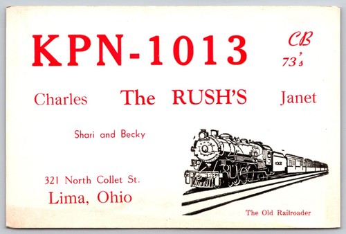 1973 radio qsl cartolina - radio,