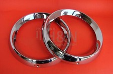 Coppia anelli decorativi fari headlight bezels pair Fiat 1200 Cabrio 1500 S OSCA