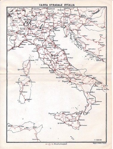 Carta stradale italia 1931 - stradale,
