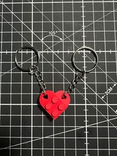 PORTACHIAVI AD ANELLO SAN VALENTINO CUORE LEGO PER COPPIE FIDANZATI