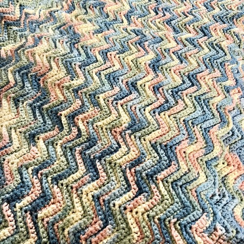Coperta all uncinetto zig - all'uncinetto, zag
