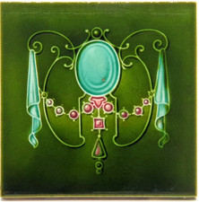 Piastrella camino Art Nouveau