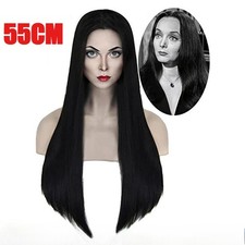 Parrucca donna lunga nera per
