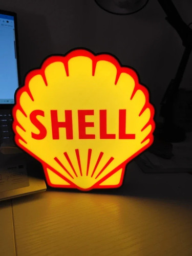 Insegna led shell - shell, 3d