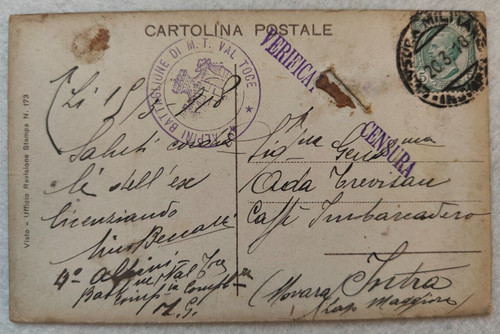 Cartolina alpini btg - cartolina,