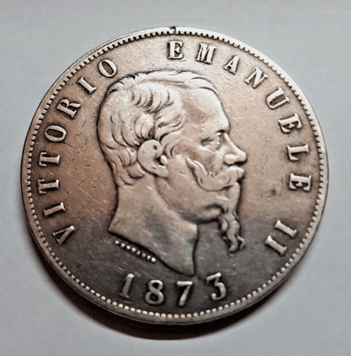 Lire argento 1873 vitt - 1873,