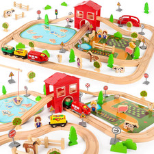 Set Di Trenino Legno Bambini