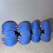 Ginocchiere e gomitiere Ashby vintage skateboard roller blade pattinaggio anni 70-80 blu 