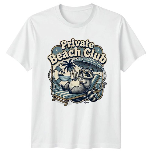 Shirt private beach - t-shirt, club