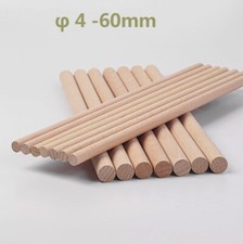 Tasselli in legno di faggio 10 cm/20 cm/30 cm asta liscia picchetti bastoncini artigianali fai da te tassello in legno