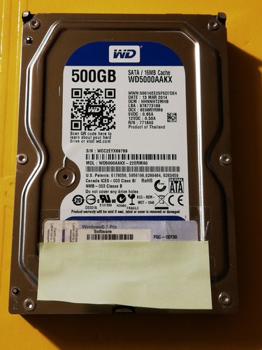 Hdd western digital wd5000aakx - western,