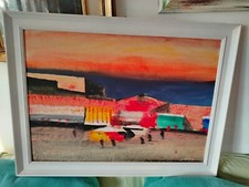 Salvatore Magazzini:olio su  tavola 50x70 in cornice:una Marrakech del maestro!