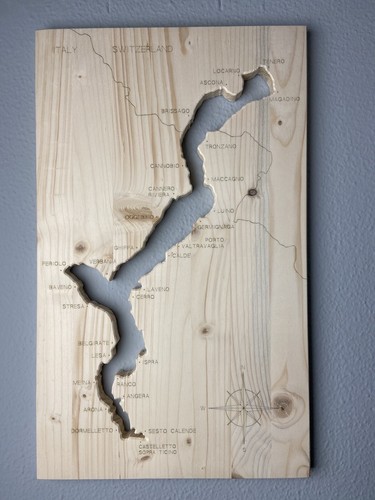 Mappa legno lavorato lago - di,