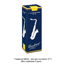 VANDOREN SR223 BOX CON 5 ANCE PER SASSOFONO TENORE MISURA n° 3 ANCIA TENOR SAX