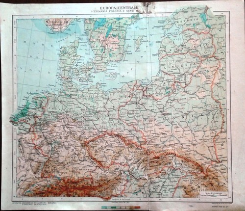Carta geografica antica - , europa