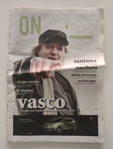 Vasco rossi onstage magazine - rossi,