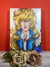 DISEGNO CON MATITE COLORATE PERSONAGGIO ANIME E MANGA "Lady oscar" FOGLIO A4