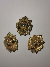 Bottoni  da costume di scena - Testa di Leone - Metallo Dorato - Vintage