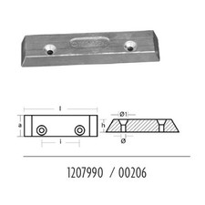 Anodo per Flaps Saipem 175x39