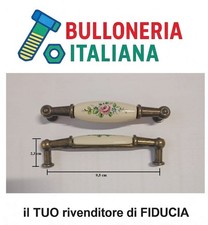 Maniglia ceramica arte povera dipinta a mano vintage rustica cucina mobile