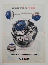 Clipping Pubblicità Advertising 1999 Orologio SECTOR 750 Arte Dinamica
