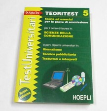 TEST UNIVERSITARI TEORITEST n. 5, laurea SCIENZE DELLA COMUNICAZIONE, 2000